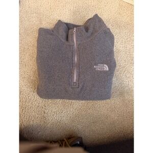 The North Face Women's Fleece 1/4 Zip Pullover Gray Small